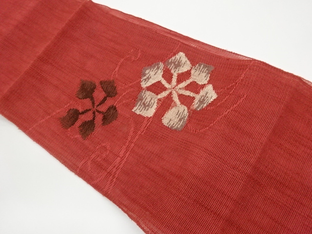 JAPANESE NAGOYA OBI FOR SUMMER / TSUMUGI / WOVEN STREAM